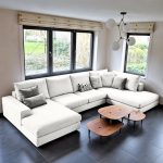 ⁦كنبة دائرية خشب طبيعي وكتان⁩ - الصورة ⁦6⁩