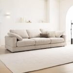 كنبة بثلاثة مقاعد خشب زان و قطيفة هامر