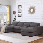 كنبة ركنة خشب زان - كتان