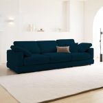 ⁦كنبة بثلاثة مقاعد خشب زان و قطيفة هامر⁩ - الصورة ⁦3⁩