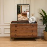 ⁦غرفة نوم ام دي اف بني - 5 قطع⁩ - الصورة ⁦5⁩