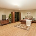 غرفة نوم ام دي اف بني - 5 قطع