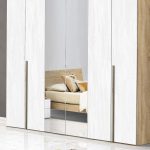 ⁦غرفة نوم ام دي اف 5 قطع - بيج و أبيض⁩ - الصورة ⁦3⁩