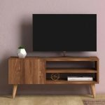 وحدة تلفزيون ميلامين و ام دى اف  بني - 90 × 30 × 40 سم